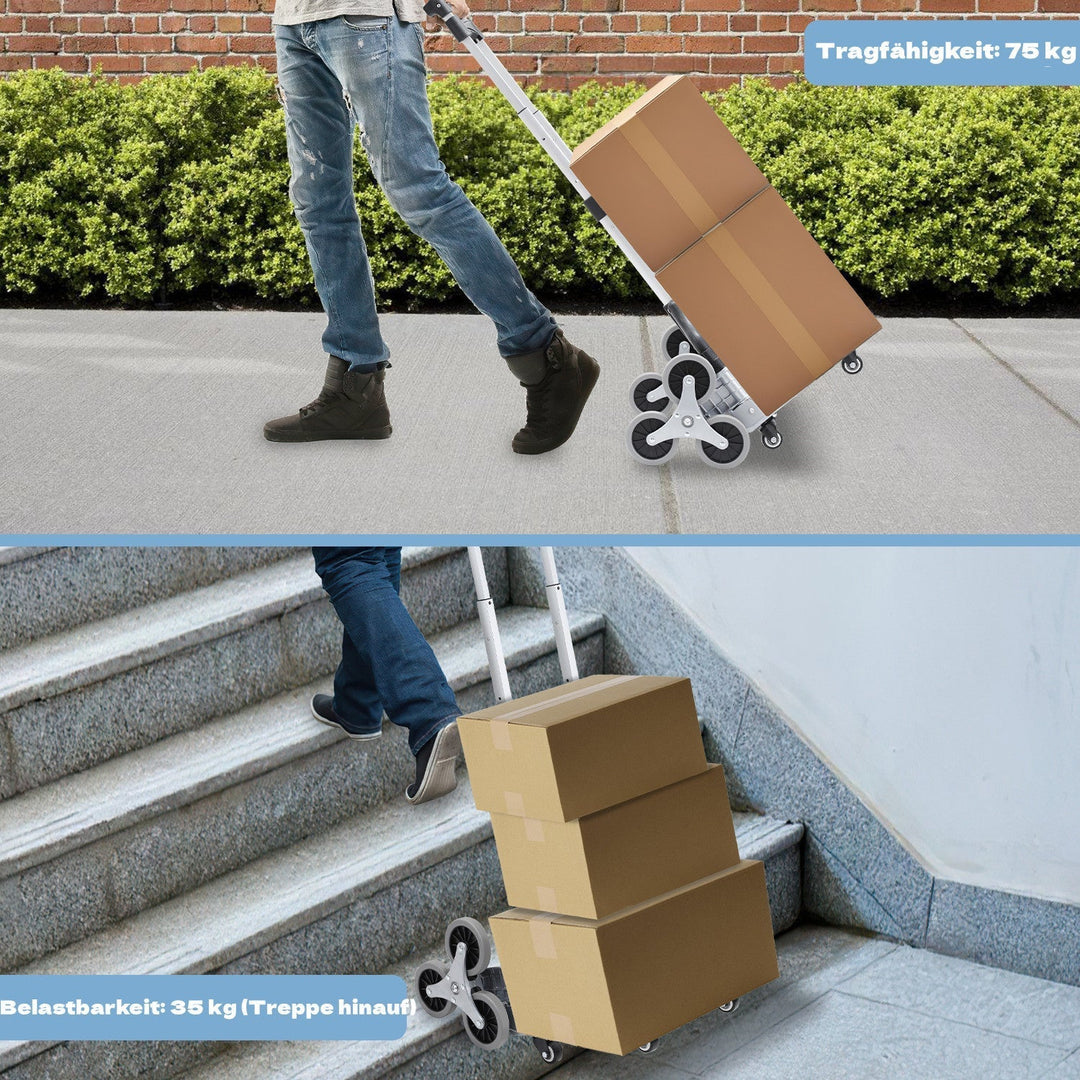 Stair Climber Trolley Foldable Stair Hand Truck up to 75kg | Kalsten
