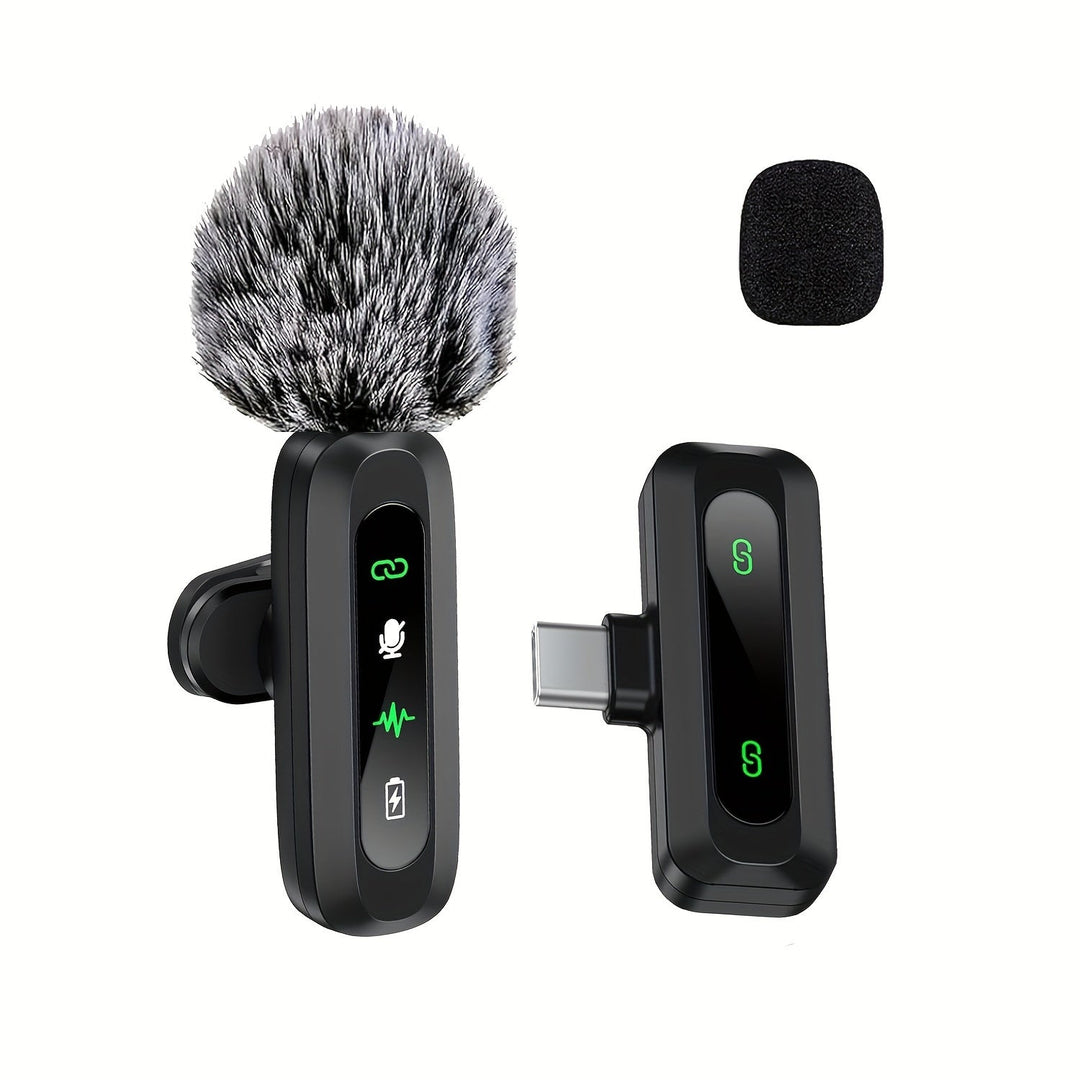 Kalsten | SoundSnap Wireless Clip Microphone – USB-C Microphone for Smartphone and Tablet