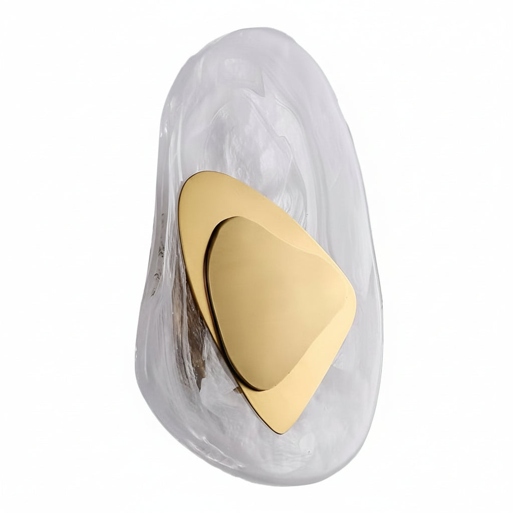 Modern Glass Globe Wall Sconce – 3-Color Dimmable LED Wall Light (Gold/Black) | Kalsten