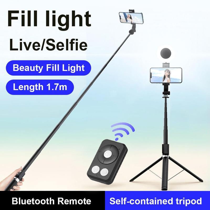Kalsten | New 6 in 1 Selfie Stick With Fill Light