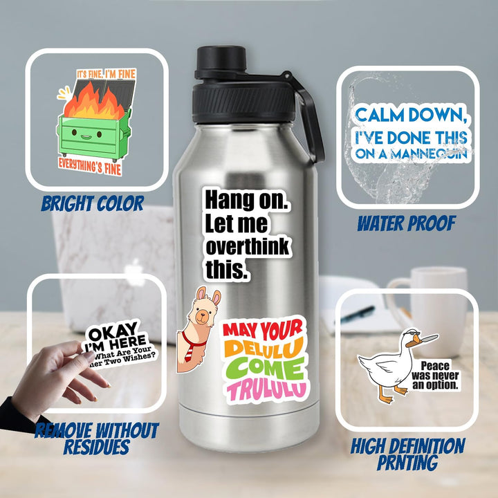 Kalsten | Set of 130 Funny Quote Stickers