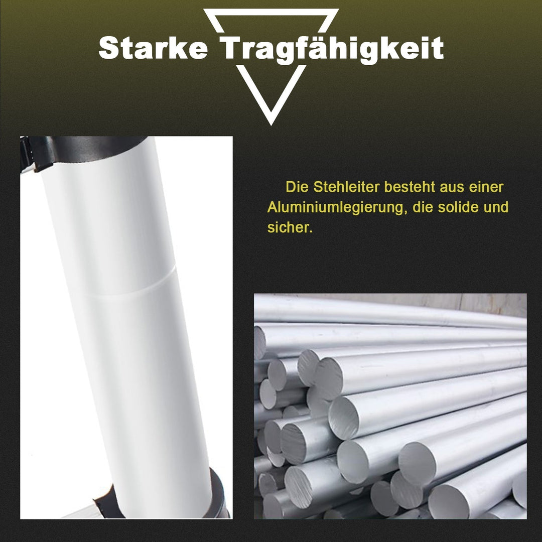 Telescopic Ladder Aluminum Load capacity up to 150kg 2.6m-5m | Kalsten