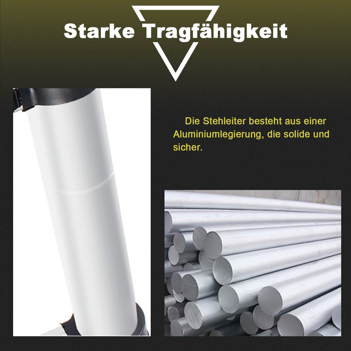 Telescopic Ladder Aluminum Load capacity up to 150kg 2.6m-5m | Kalsten