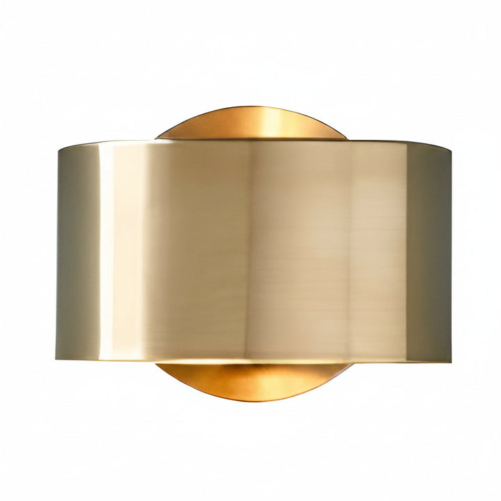 Nordic Wall Sconce Circular Up Down Iron Gold E27 15cm / 6in Minimalist Bedside Light | Kalsten