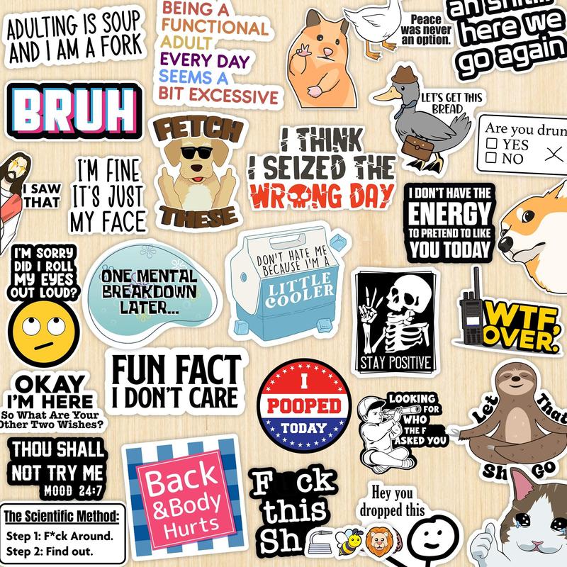 Kalsten | Set of 130 Funny Quote Stickers