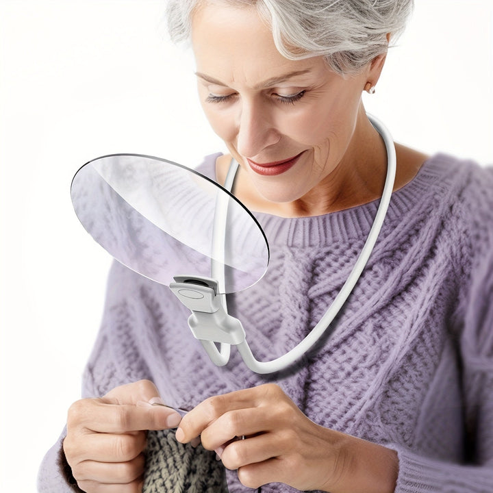 Kalsten | 5X Magnifying Glass Pro – Hands-Free Adjustable Neck Magnifier for Reading, Crafts & Seniors