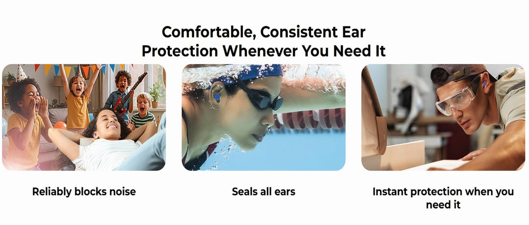 Kalsten | Reusable Inflatable Earplugs | Noise Cancelling & Waterproof | Medical Silicone | 35dB