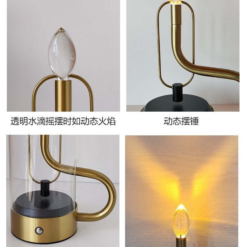 Creative Charging Imitation Candle Swing Ambience Light Table Lamp | Kalsten