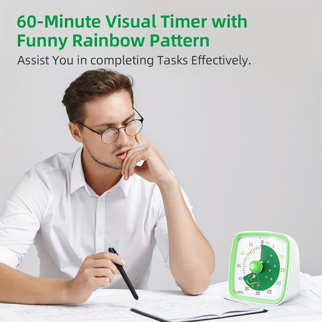 Rainbow Time Management Timer – Visual 60-Minute Countdown Timer for Study, Work, and Home | Kalsten