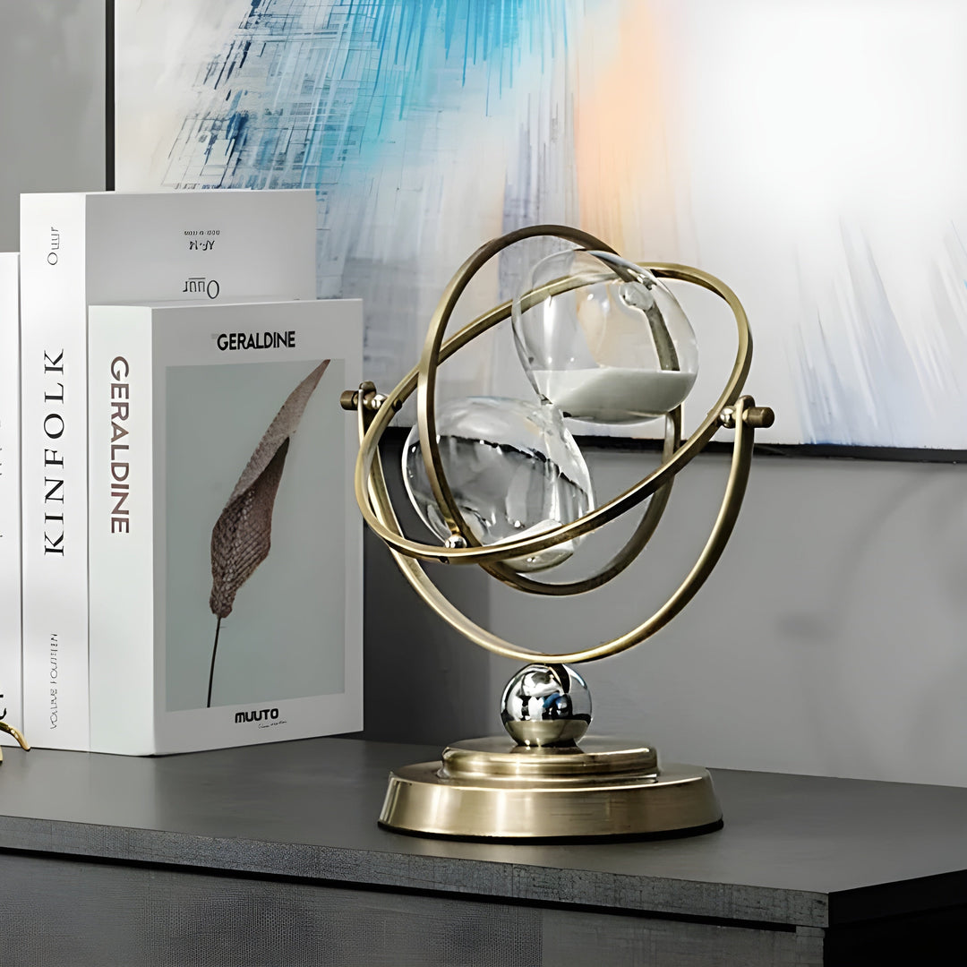 Kalsten | GracefulTime Clock – Luxury Hourglass with Elegant Gold Frame & Timeless Design