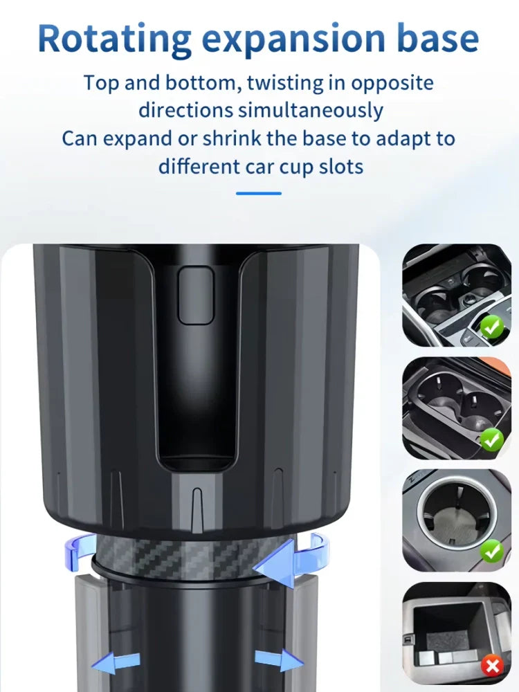 2-in-1 Car Cup Holder Fan with Adjustable Cooling and USB Charging | Kalsten