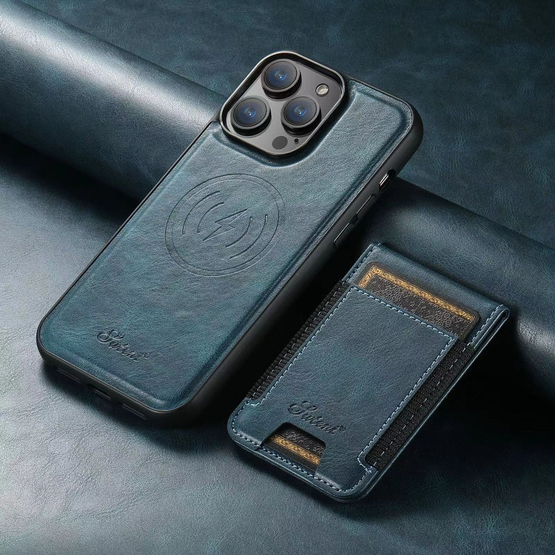 Skanto | LuxCase Leather Phone Case with Card Slot and Stand – Fits iPhone