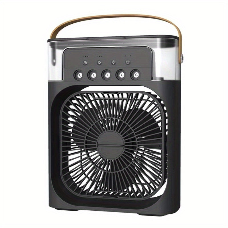 1pc Portable Air Conditioner, Household Small Air Cooler, Portable Air Adjustment For Office, 3 Speed Air Cooling Fan Humidifier, 5pcs Humidified Spray Heads For Home Appliances | Kalsten