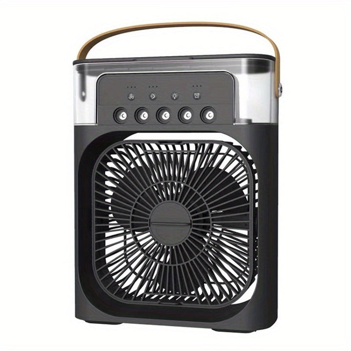 1pc Portable Air Conditioner, Household Small Air Cooler, Portable Air Adjustment For Office, 3 Speed Air Cooling Fan Humidifier, 5pcs Humidified Spray Heads For Home Appliances | Kalsten
