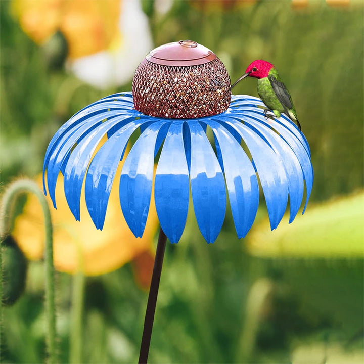 Metal Flower Bird Feeder Garden Stake Kalsten