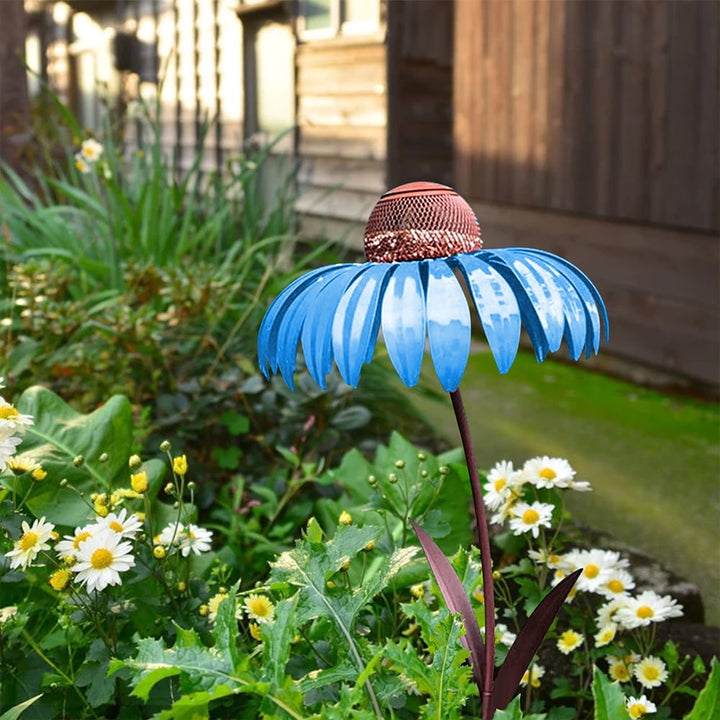 Metal Flower Bird Feeder Garden Stake Kalsten