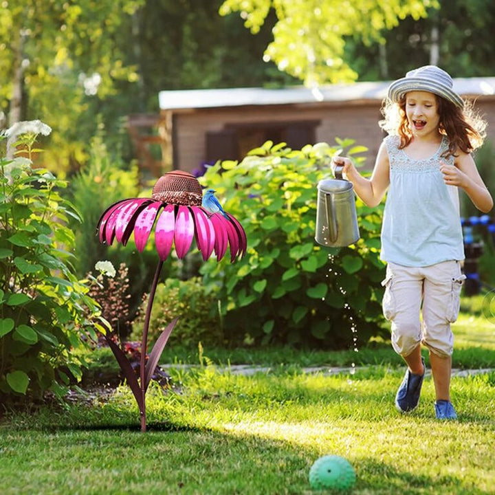 Metal Flower Bird Feeder Garden Stake Kalsten