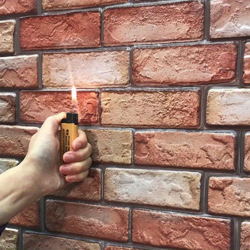 Self-adhesive 3D wall panels with brick and wood texture | Kalsten