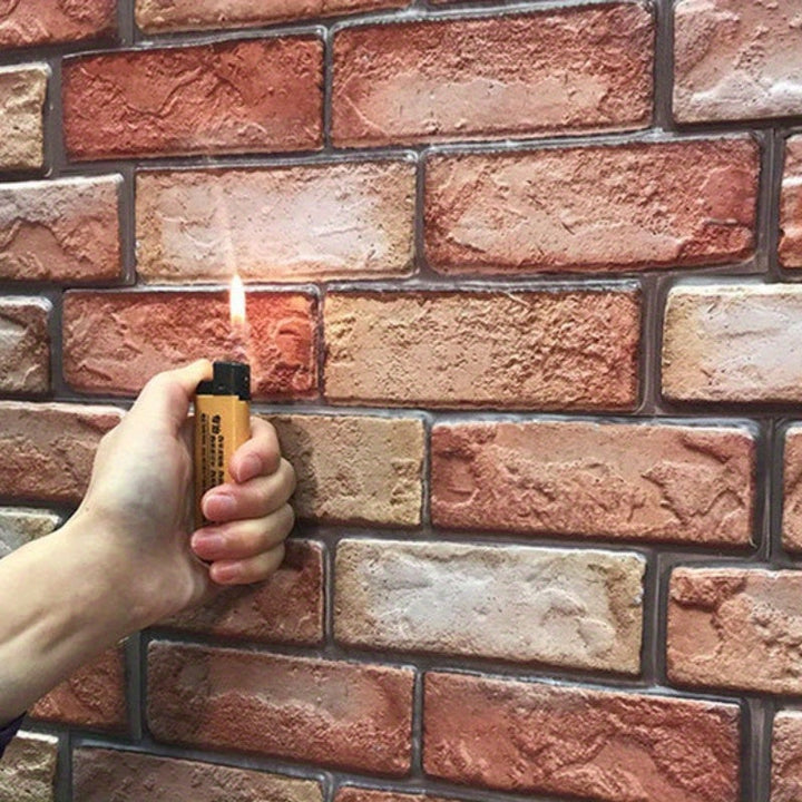 Self-adhesive 3D wall panels with brick and wood texture | Kalsten