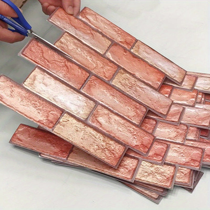 Self-adhesive 3D wall panels with brick and wood texture | Kalsten
