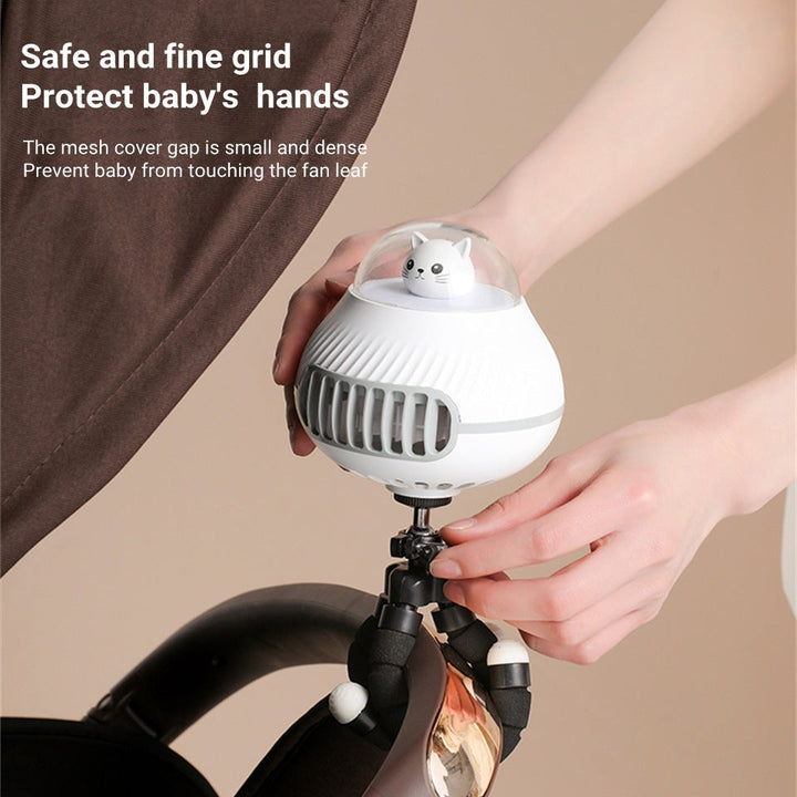 Safety Portable Bladeless Fan for Baby Strollers | Kalsten