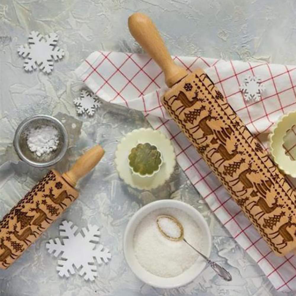 Christmas Embossing Rolling Pin | Kalsten