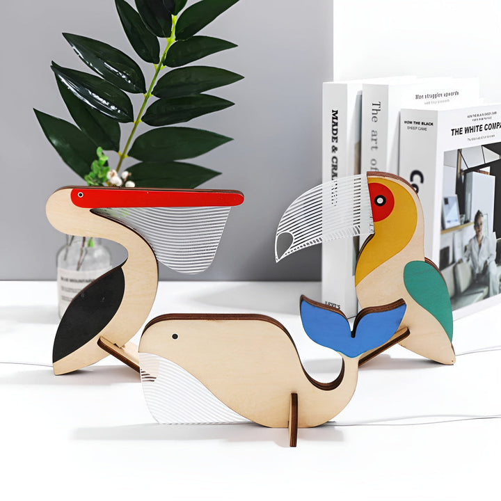Wooden Animal Table Lamp – Cute Decorative Night Light for Kids’ Rooms | Kalsten