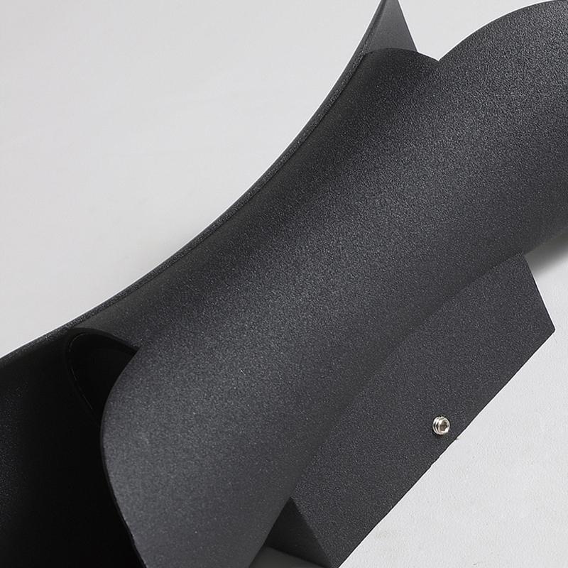 Curved LED Up and Down Lighting Waterproof Modern Outdoor Wall Lights | Kalsten