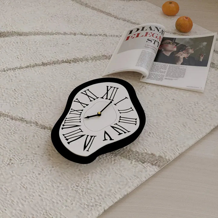 Surrealistic Black Wall Clock: Artistic & Stylish Kalsten