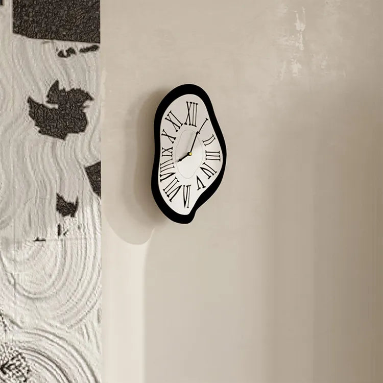 Surrealistic Black Wall Clock: Artistic & Stylish Kalsten