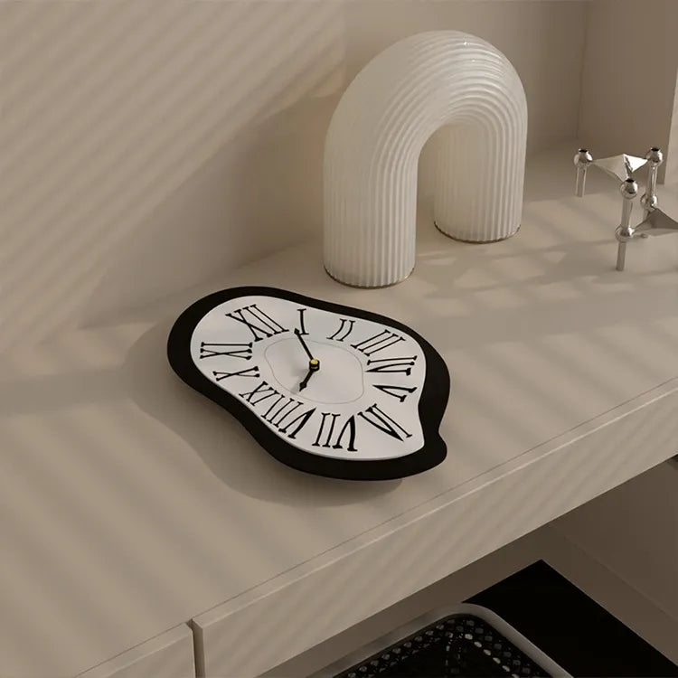 Surrealistic Black Wall Clock: Artistic & Stylish Kalsten