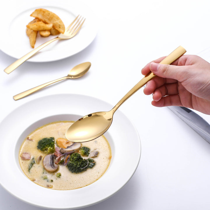 RoyalGlimmer Gold Cutlery Set - Gold Cutlery Set for a Luxurious Table Decoration Kalsten
