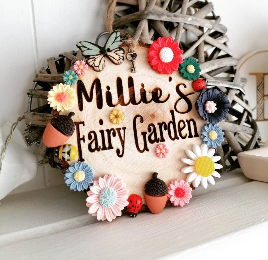 Engraved Wooden Log Garden Plaque | Kalsten