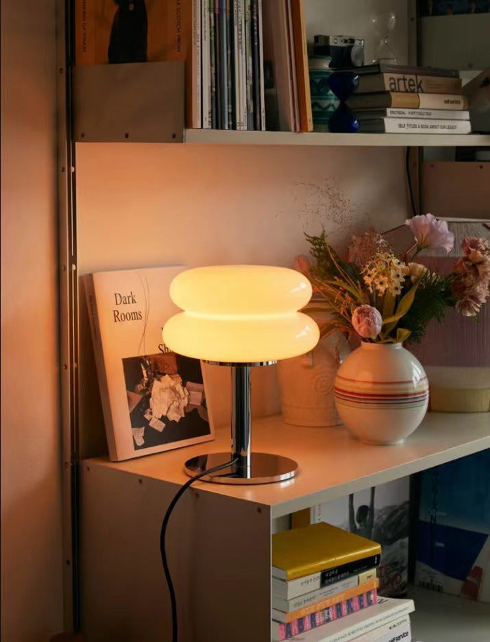 DESIGNER GLASS TABLE LAMP - AMBIENT LED LAMP FOR BEDROOM AND STUDY | Kalsten