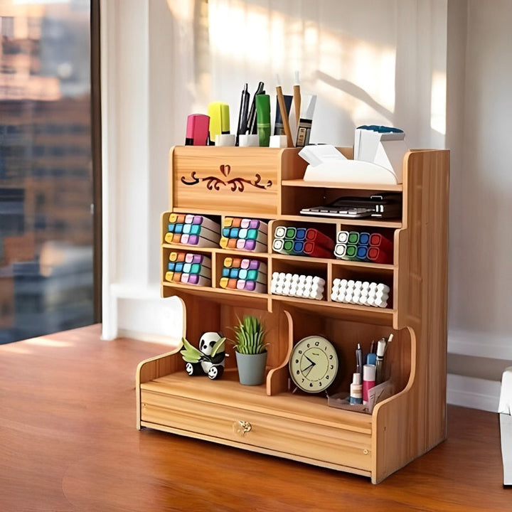 Desk Organiser Set with Drawers & Grid Compartments (3pcs)