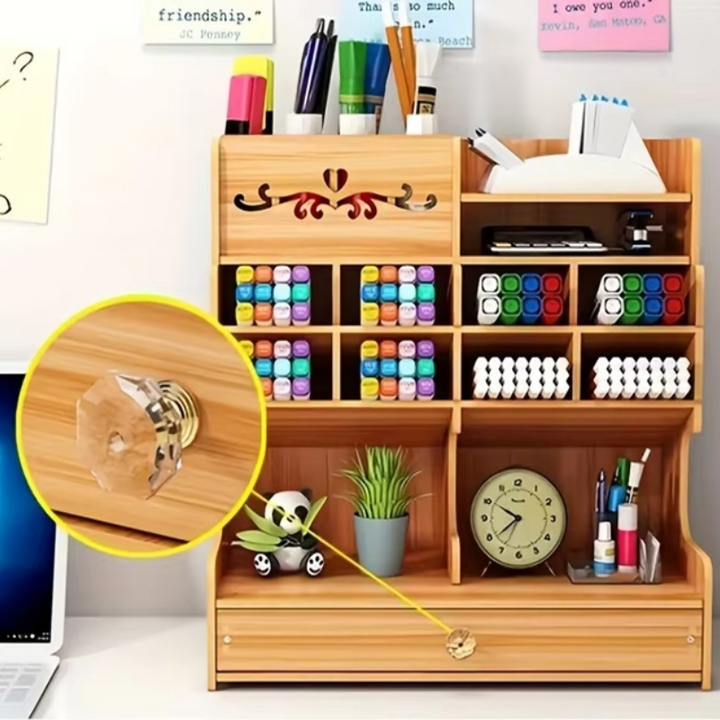 Desk Organiser Set with Drawers & Grid Compartments (3pcs)