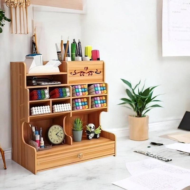 Desk Organiser Set with Drawers & Grid Compartments (3pcs)