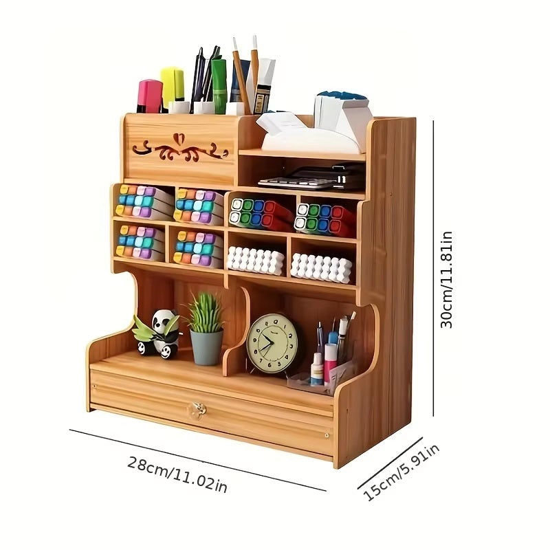 Desk Organiser Set with Drawers & Grid Compartments (3pcs)