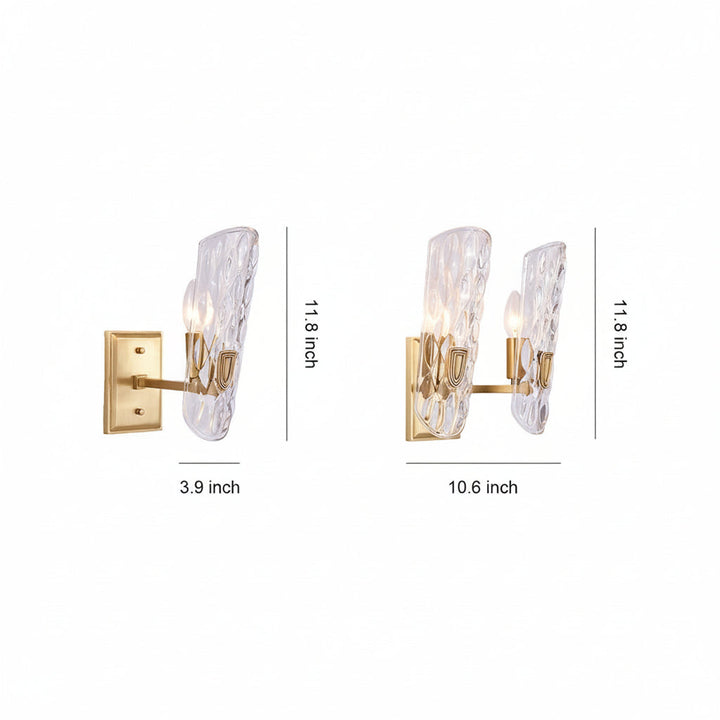 Wall Sconce – European Classic Brass Glass Metal E27 (18x30cm) | Kalsten
