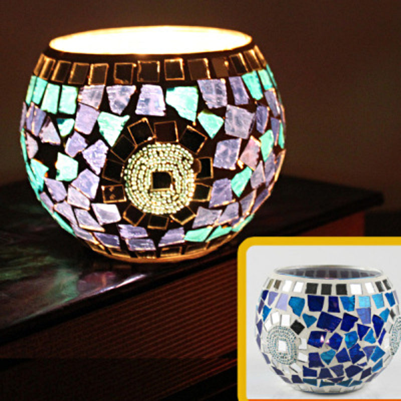 Kalsten | European Retro Glass Mosaic Tealight Holder