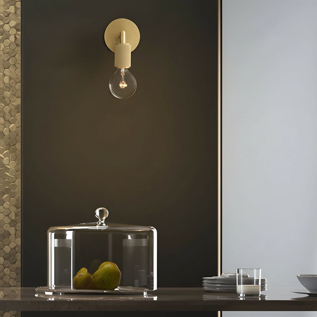 LED Wall Sconce Light – Modern Postmodern Gold Glass Minimalist (25x12cm / 9.8x4.7in) | Kalsten