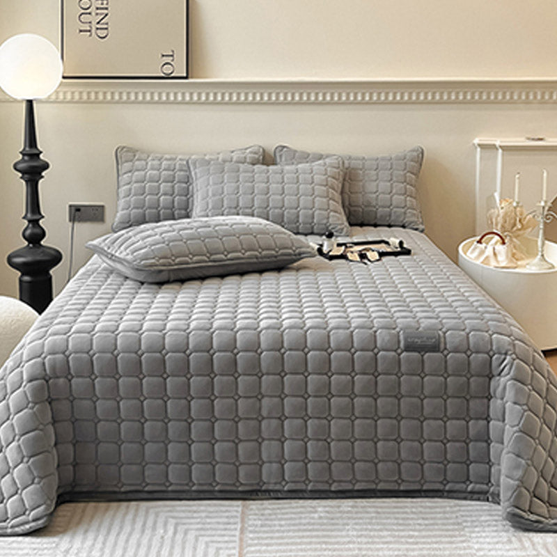 Soft Square-Textured Bedspread