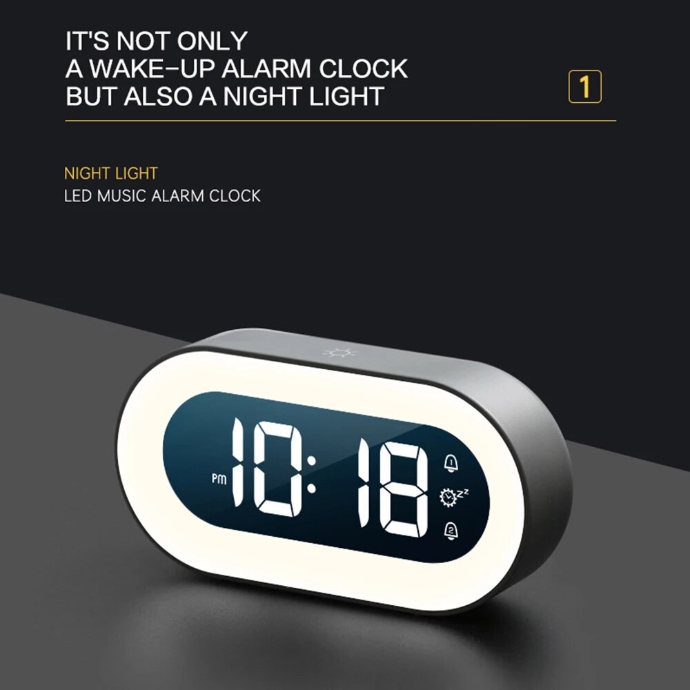 Kalsten | Digital Alarm Clock with Nightlight – Lumino
