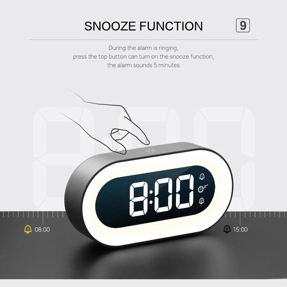 Kalsten | Digital Alarm Clock with Nightlight – Lumino
