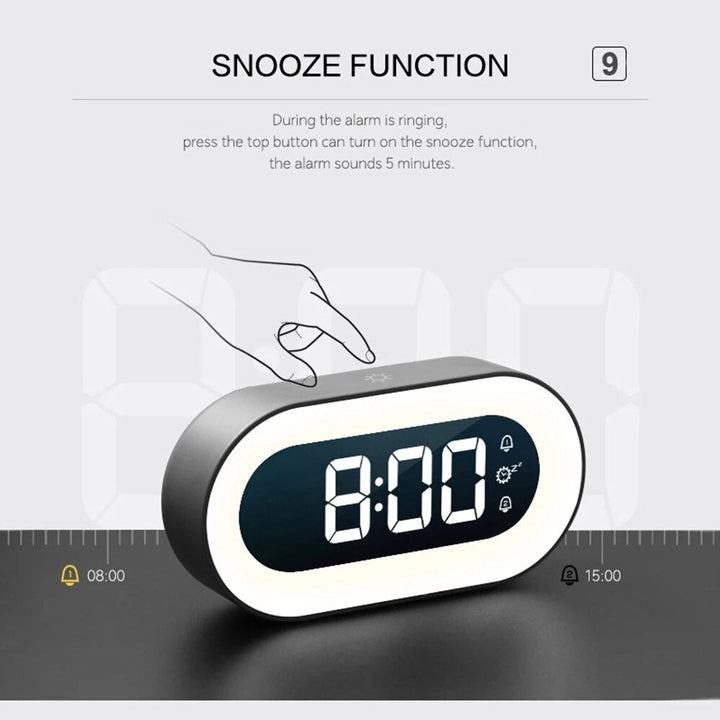 Kalsten | Digital Alarm Clock with Nightlight – Lumino