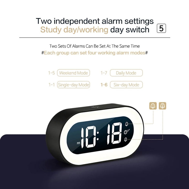 Kalsten | Digital Alarm Clock with Nightlight – Lumino