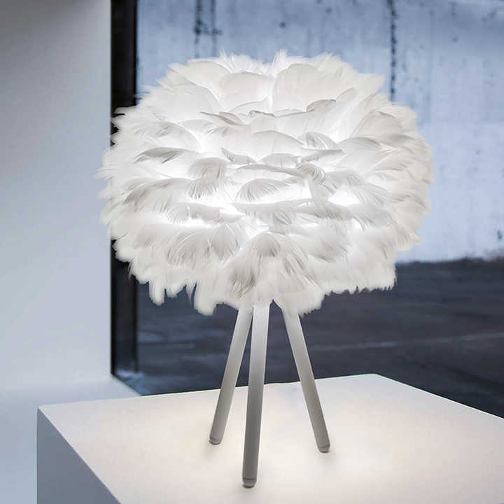 Dimmable Table Lamp with Luxury Feathers – Pluma | Kalsten