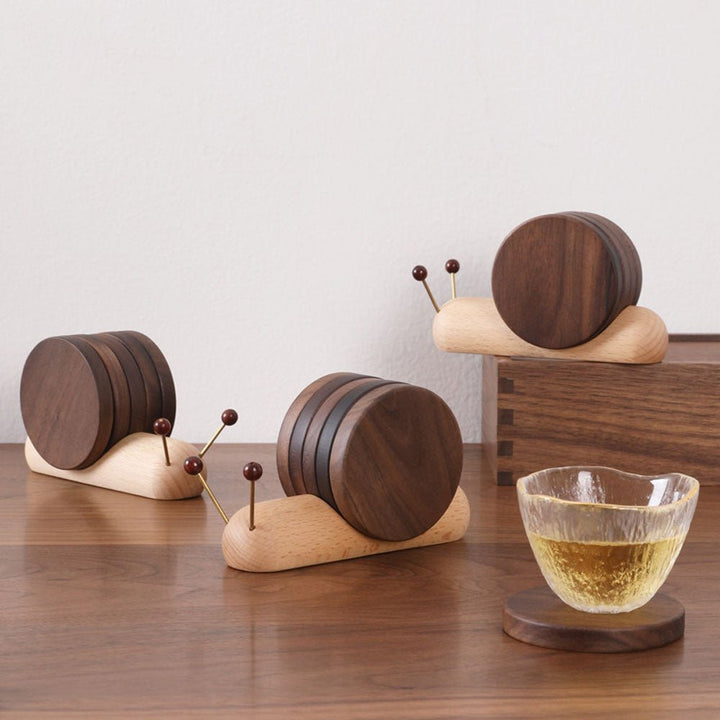 Snail coasters - Unique charm - Decorate coffee breaks - Elegant and functional | Kalsten