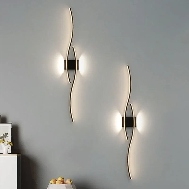 Modern LED Wall Light – Wave-shaped Design, Minimalist Style | Kalsten