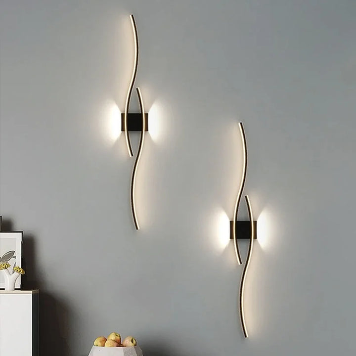 Modern LED Wall Light – Wave-shaped Design, Minimalist Style | Kalsten